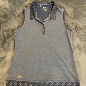 Ladies polo Adidas large navy/grey with copper